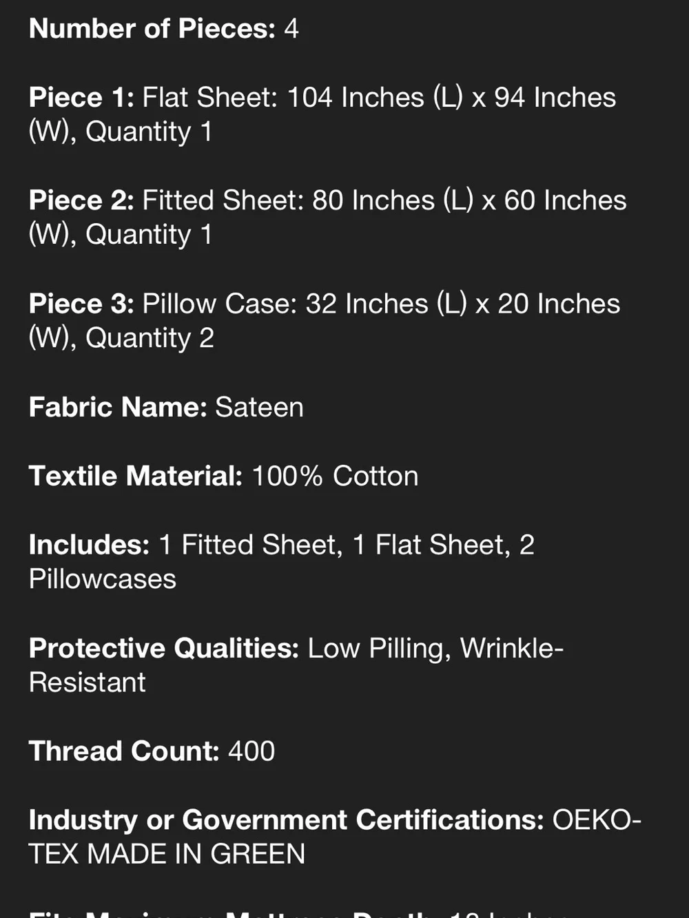 Classic Stripe Green Cotton Sheet Set - Unbranded